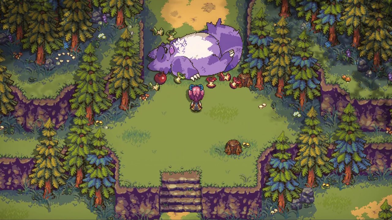 A large animal snoozes in Sun Haven.