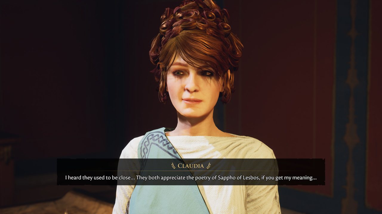 Claudia discusses other NPCs in The Forgotten City.