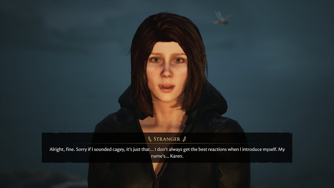 An NPC in The Forgotten City named Karen tells you that people often react poorly to her name.