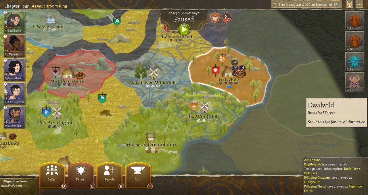 An overview map is shown in Wildermyth.