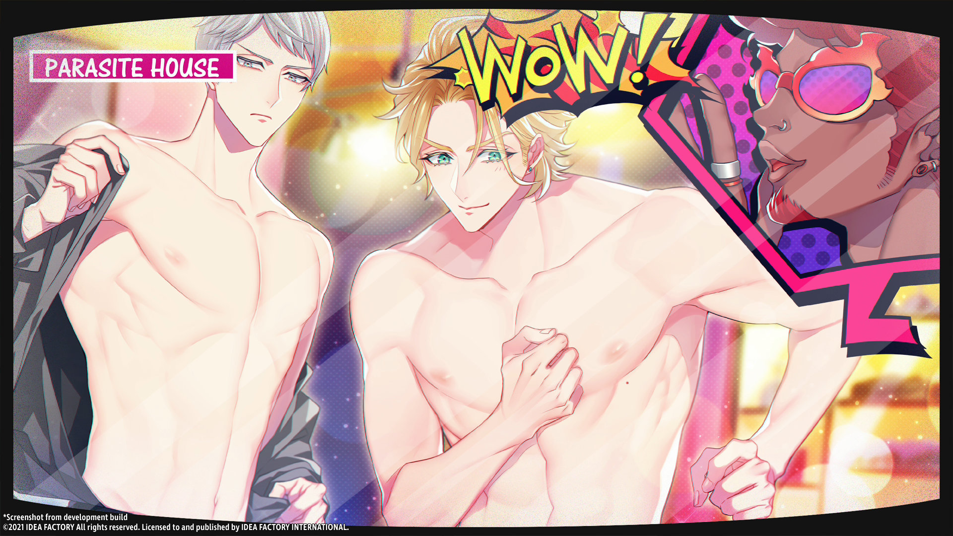 Two shirtless men from Cupid Parasite. Wow, indeed.