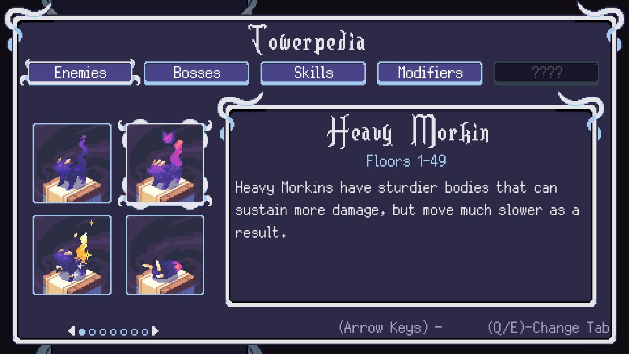 Evertried screenshot of a bestiary entry about the Heavy Morkin enemy.