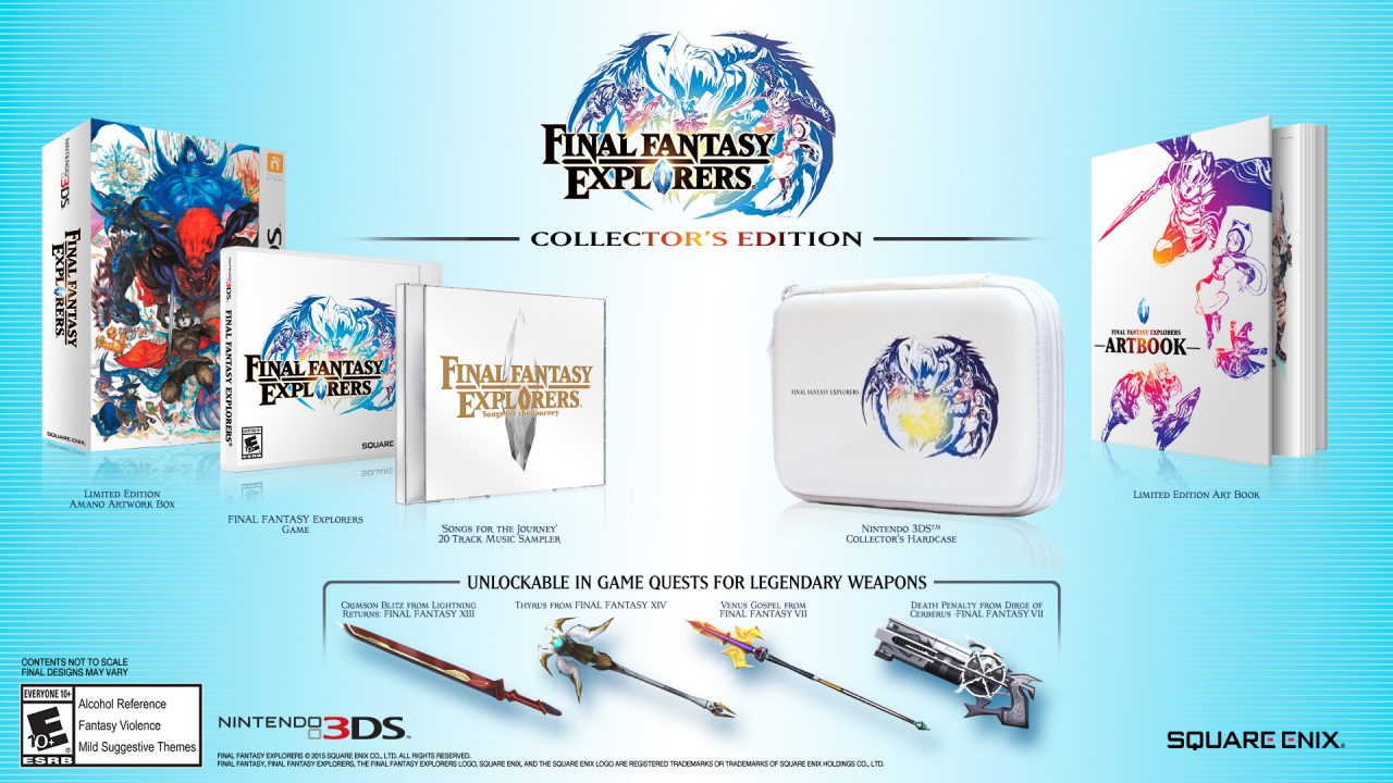 Final Fantasy Explorers Cover Art US Collectors Edition