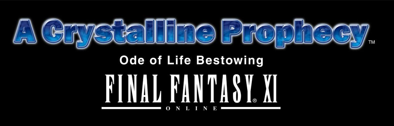 Final Fantasy XI A Crystalline Prophecy Logo on Black