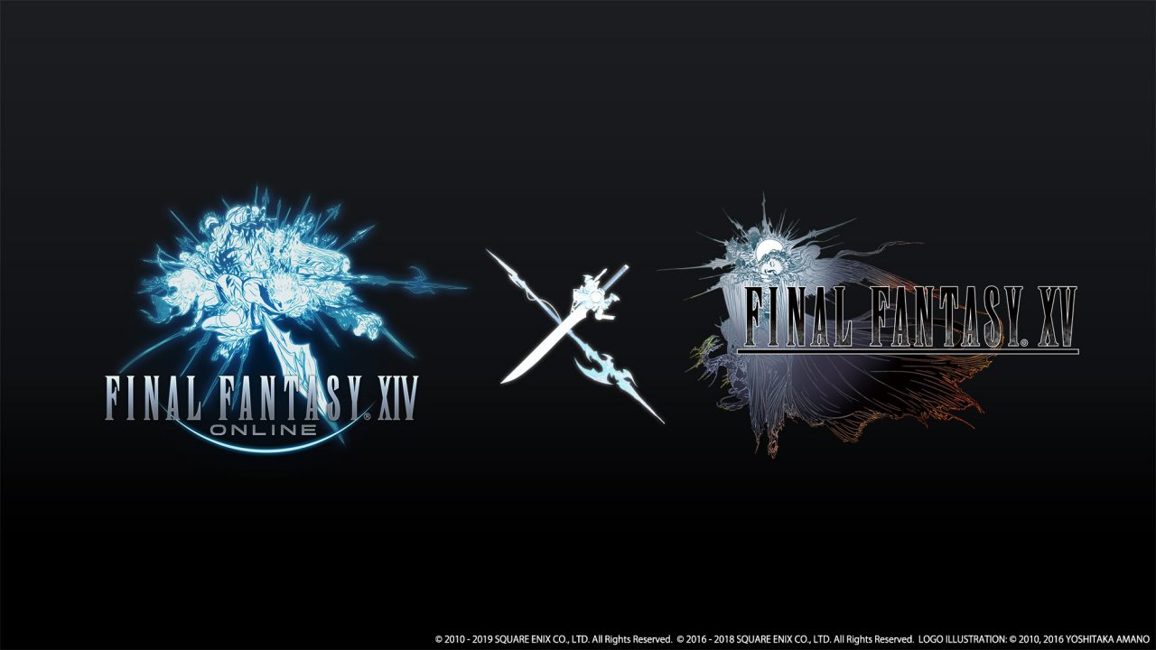 Final Fantasy XIV Stormblood Logo Final Fantasy XV Collaboration