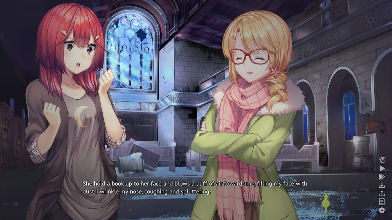Heart of the Woods Two Characters Converse in a Cutscene Together