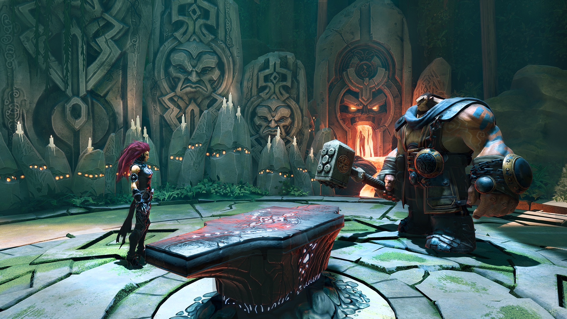 Screenshot From Darksiders III Featuring Fury At Ulthane's Forge