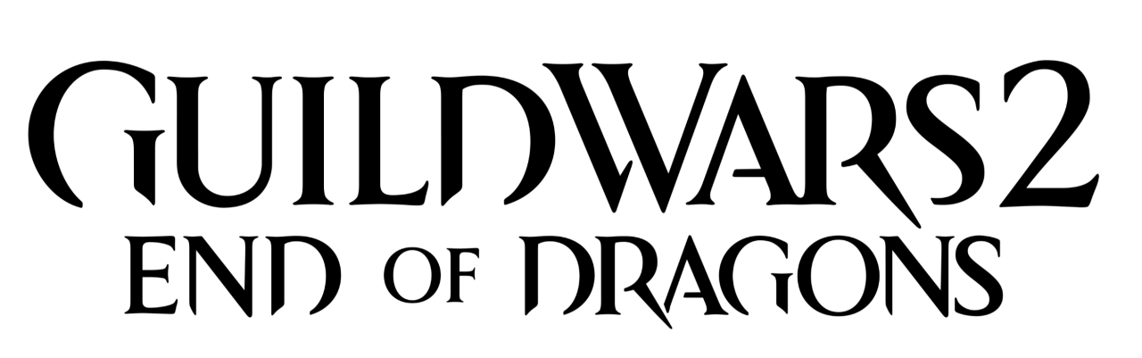 Guild Wars 2 End of Dragons Logo Text Only Color