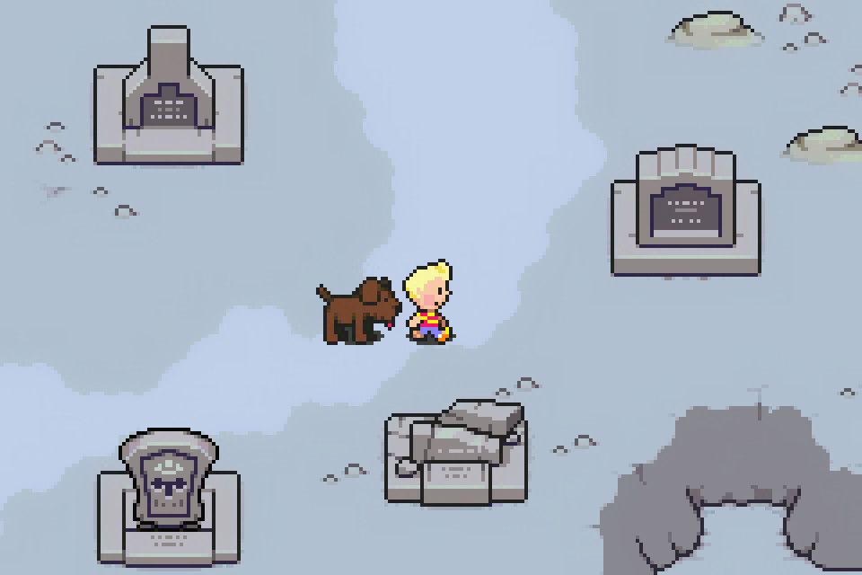 A shot on the map of Lucas in Mother 3.