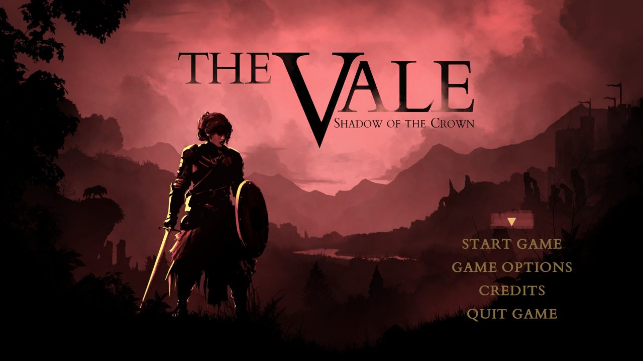 The game's opening title screen with Alex on the left and title options on the right.