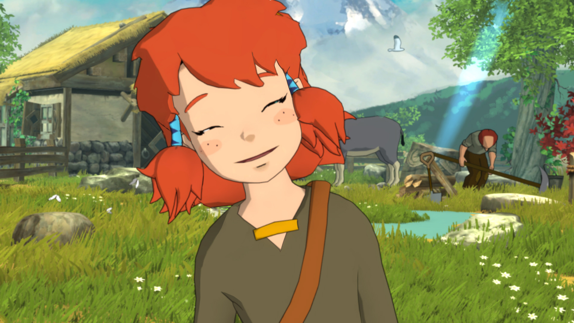A happy redheaded character in Baldo: The Guardian Owls