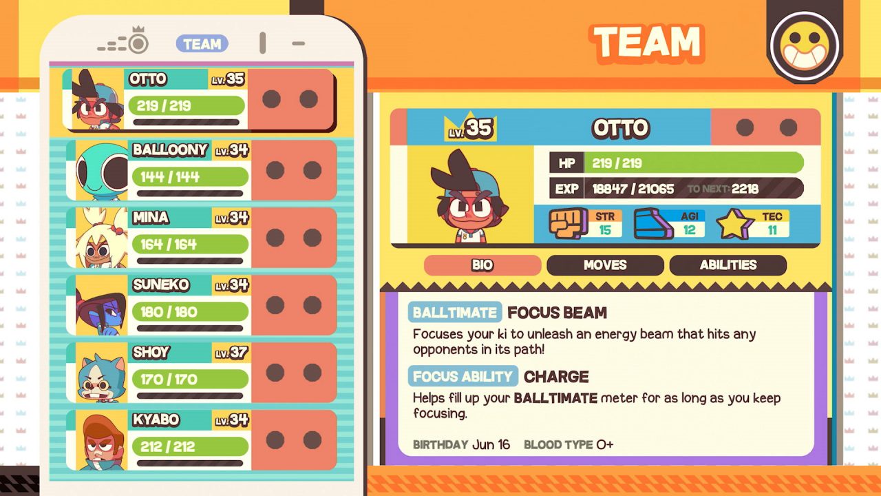 Dodgeball Academia Menu