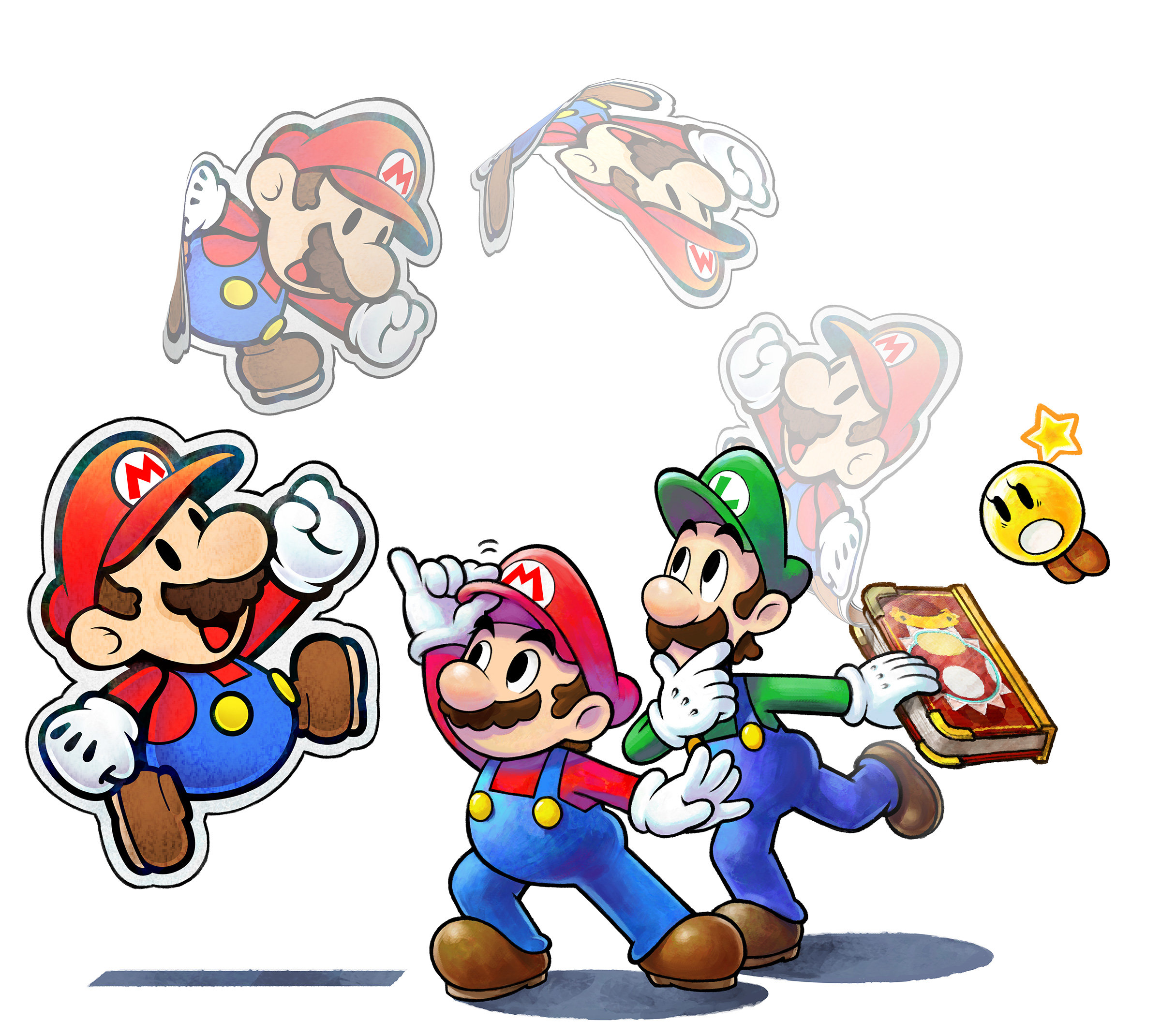 Mario Luigi Paper Jam Artwork 005