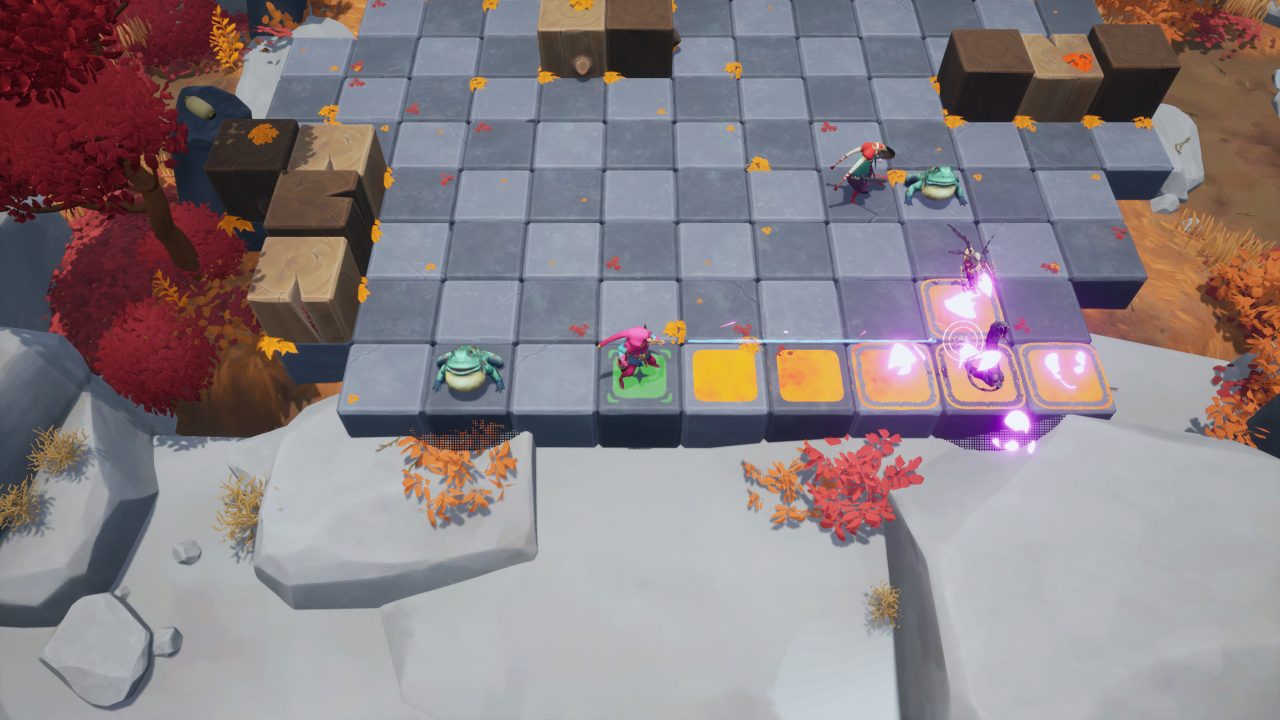 The boardgame-like battlefield in Guild of Ascension.