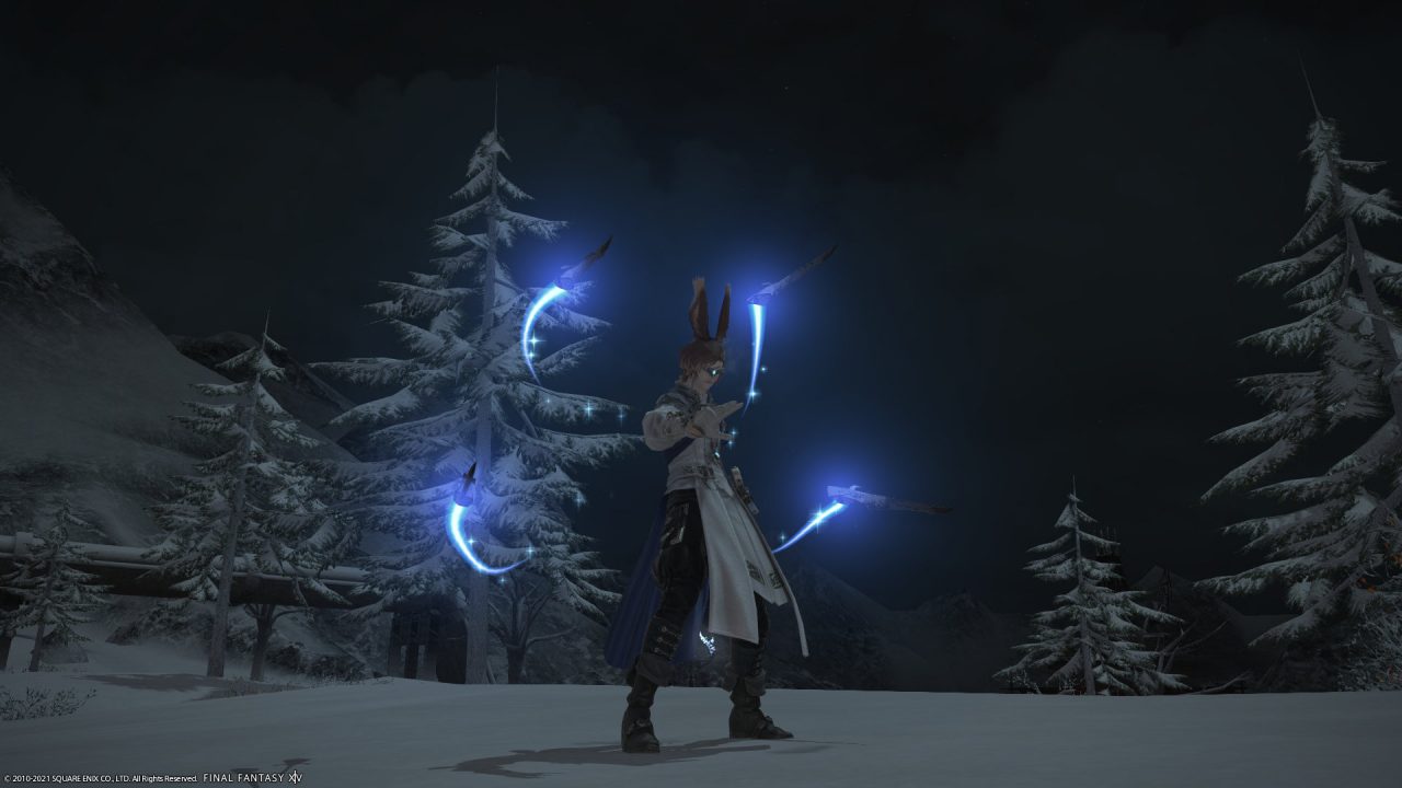 Final Fantasy XIV: Endwalker screenshot of a Sage brandishing their weapons.