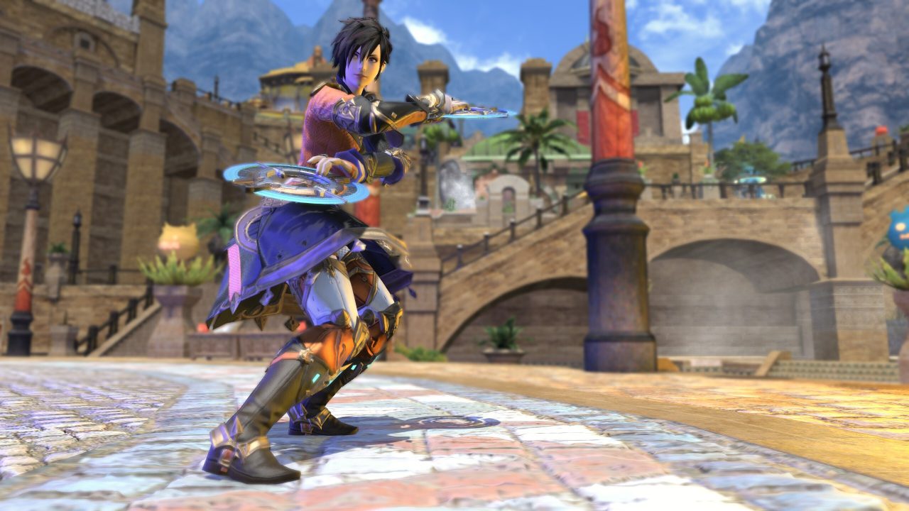 A Final Fantasy XIV dancer glamour.