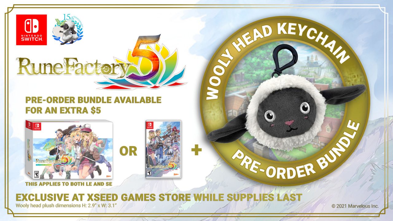 Rune Factory 5 Pre-Order Wooly Head Keychain