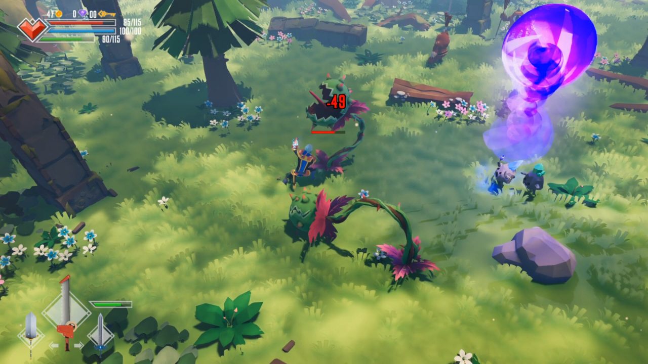 Exploring the lush forest in Swordcery Prologue.