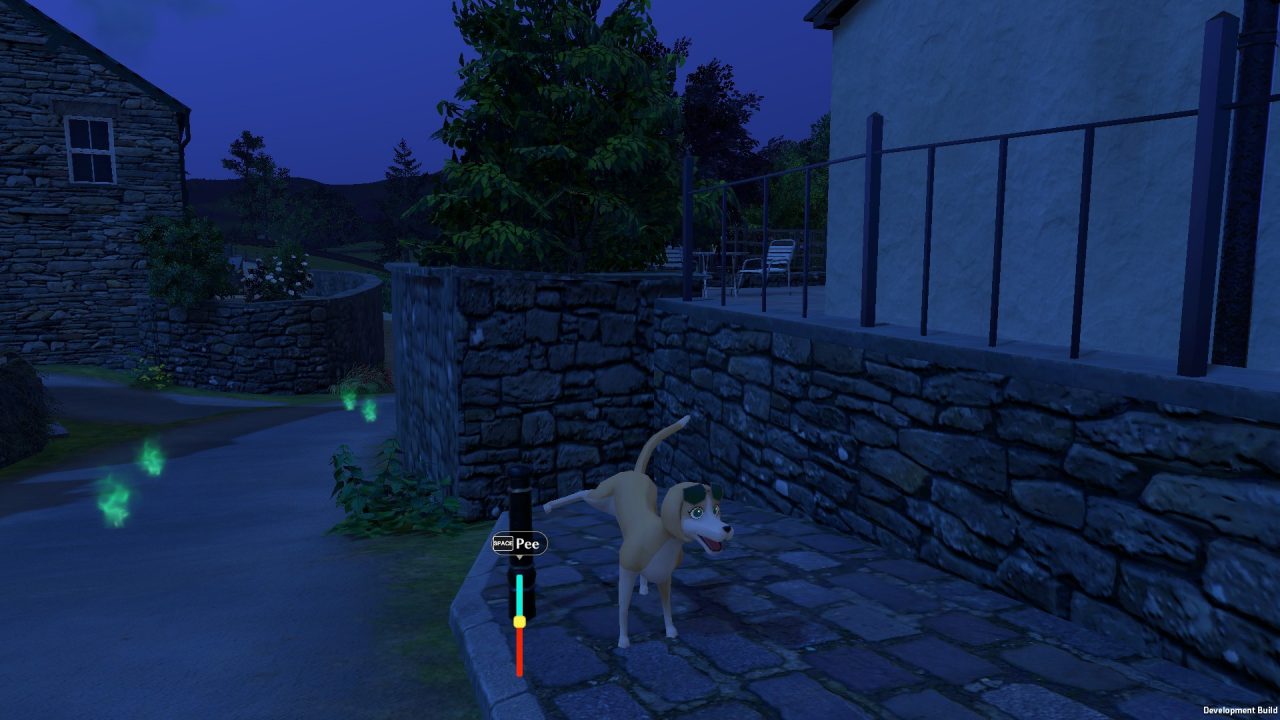 An unidentified genus of canine urinates in The Good Life