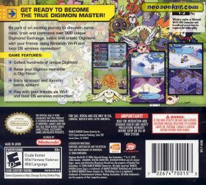 Digimon World DS Cover Art US Back