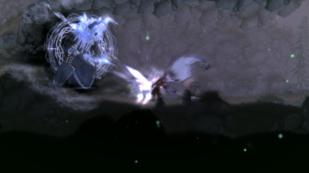 The player getting hit by two enemies in Salt and Sacrifice.