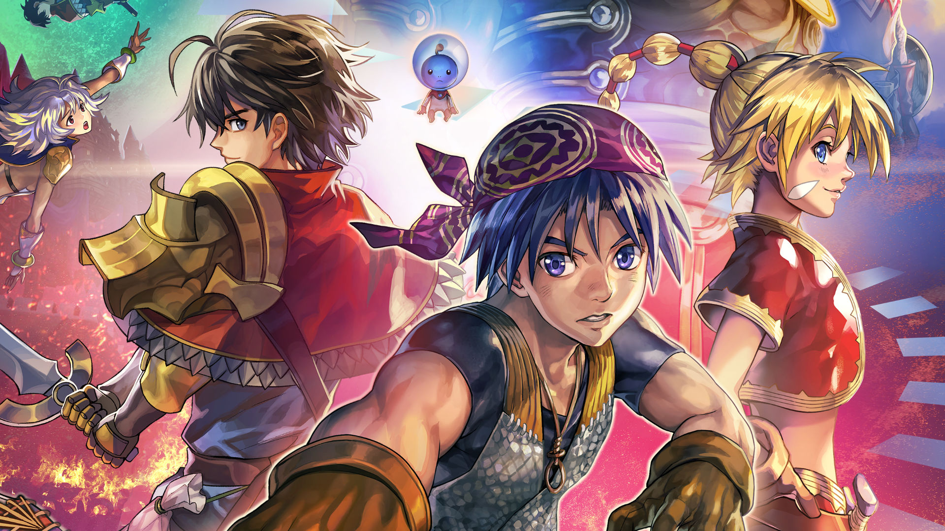 Chrono Cross Another Eden Crossover Artwork of Serge, Kid, and Aldo