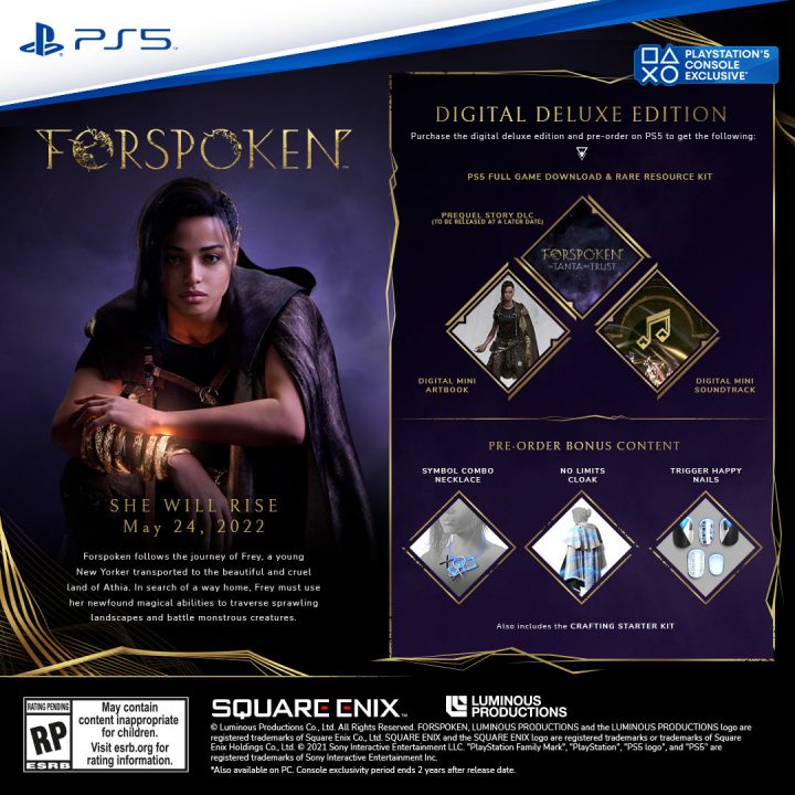 Forspoken Cover Art PS5 Digital Deluxe