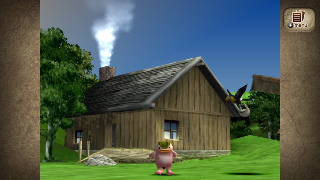 A screenshot of a barn in Monster Rancher 2 DX