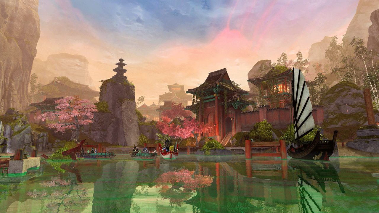 Guild Wars 2 End of Dragons Overlooking Water