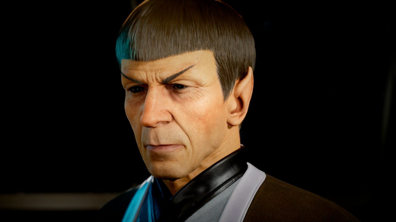 A screenshot that looks like Leonard Nimoy in Star Trek Resurgence