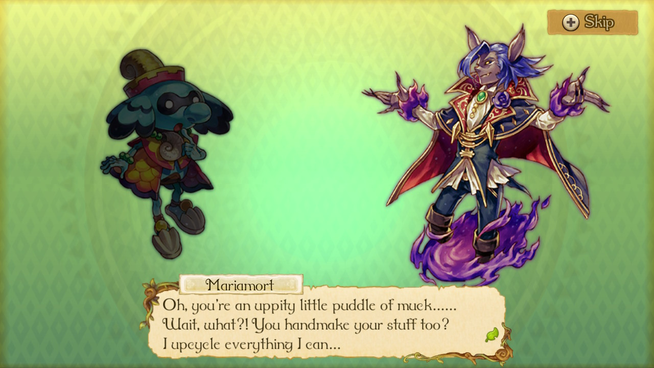 A character conversation scene from EGGLIA Rebirth.