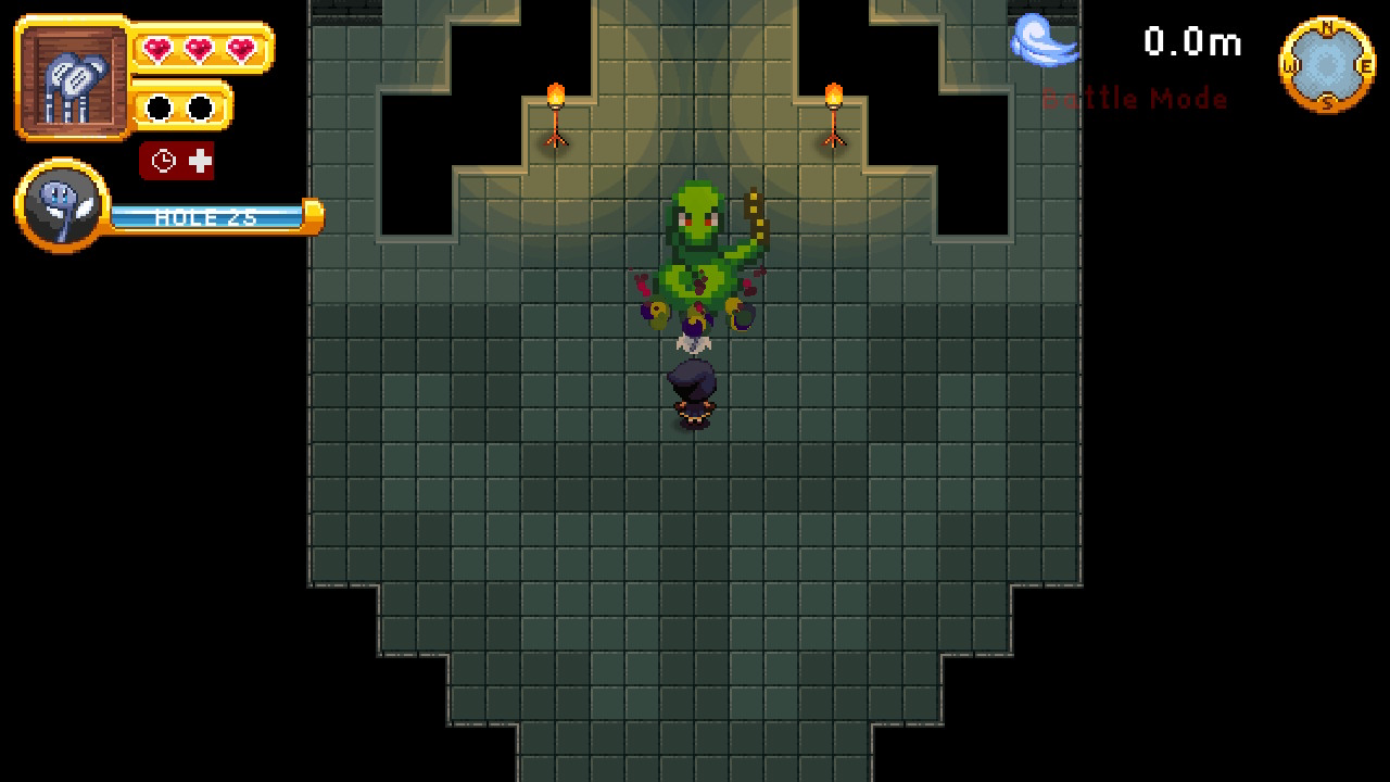 RPGolf Legends screenshot of a large snake enemy.