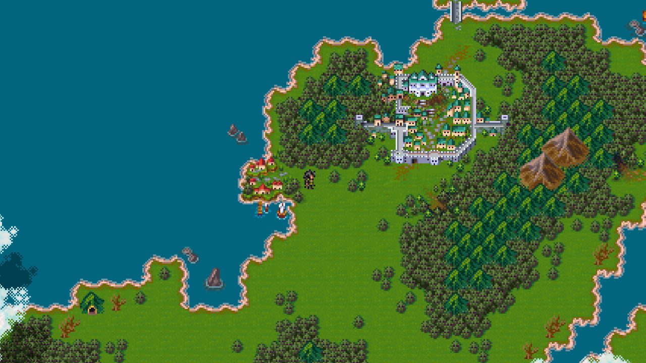 Rise of the Third Power Screenshot That Shows The World Map With Trees, Grass, and Blue Seas.