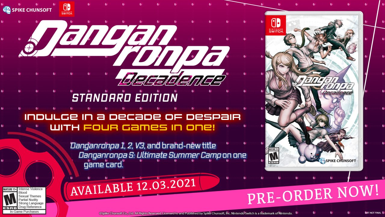 Danganronpa Decadence Cover Art US Standard