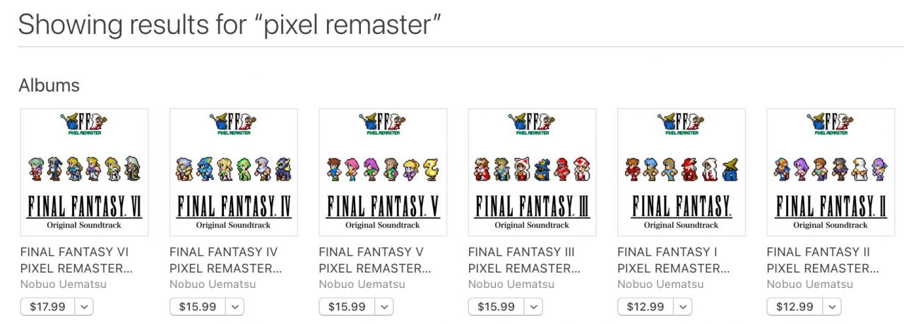 FINAL FANTASY  FINAL FANTASY PIXEL REMASTER ORIGINAL SOUNDTRACK