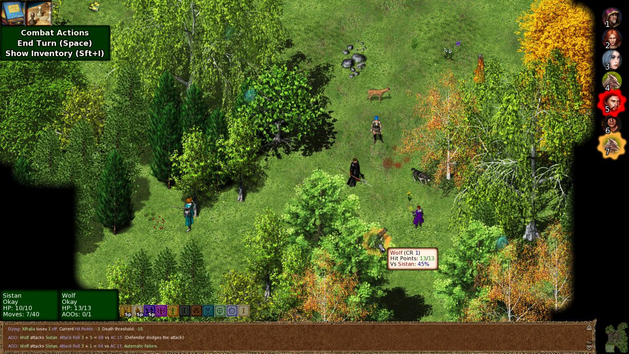 Knights of the Chalice 2 Screenshot of Exploring a Verdant Field On the Outskirts of a Forest.