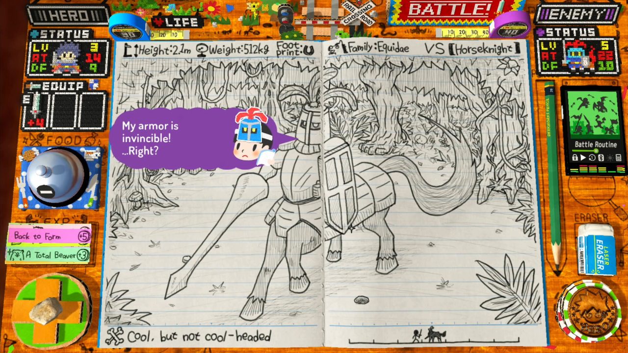 A centaur confronts the player in RPG Time: The Legend of Wright.