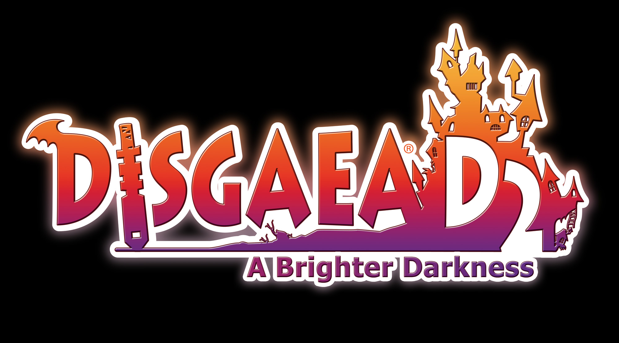 Disgaea D2 A Brighter Darkness Logo on Black