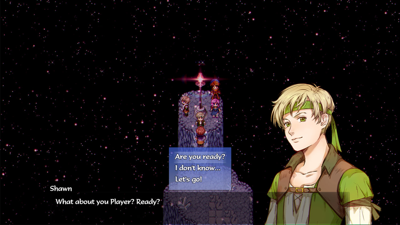 Shawn talks to the player in Numina.