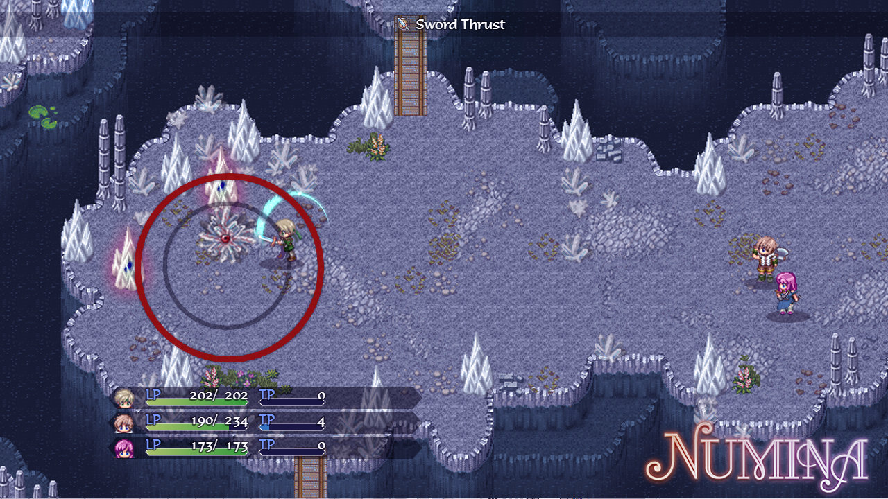 Characters fight in battle in Numina.