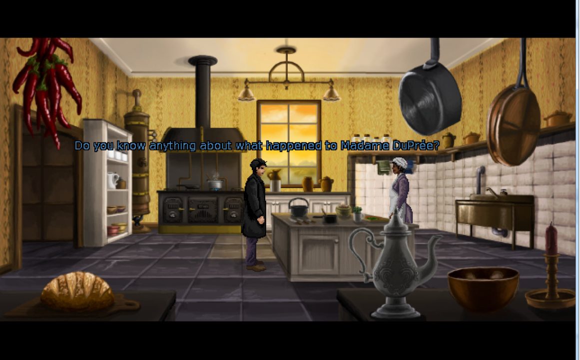 Miles investigating a case and questioning a witness in Lamplight City.