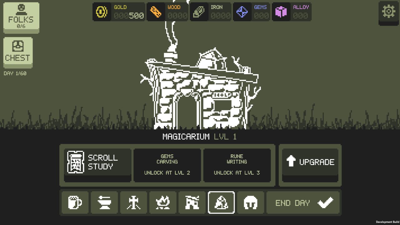 Tinyfolks Screenshot of Magicarium and Player UI