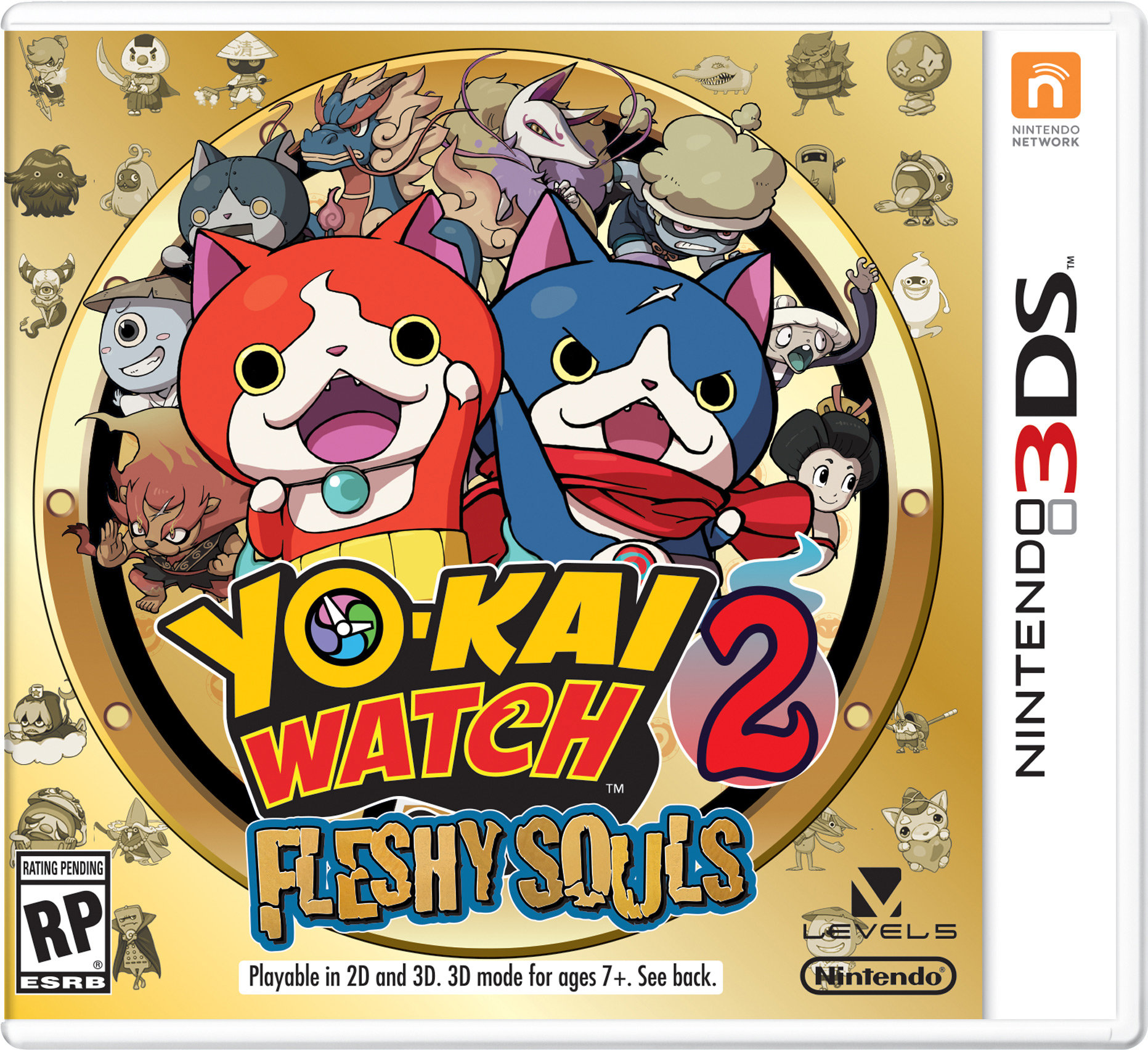 Yo kai Watch 2 Fleshy Souls Cover Art US