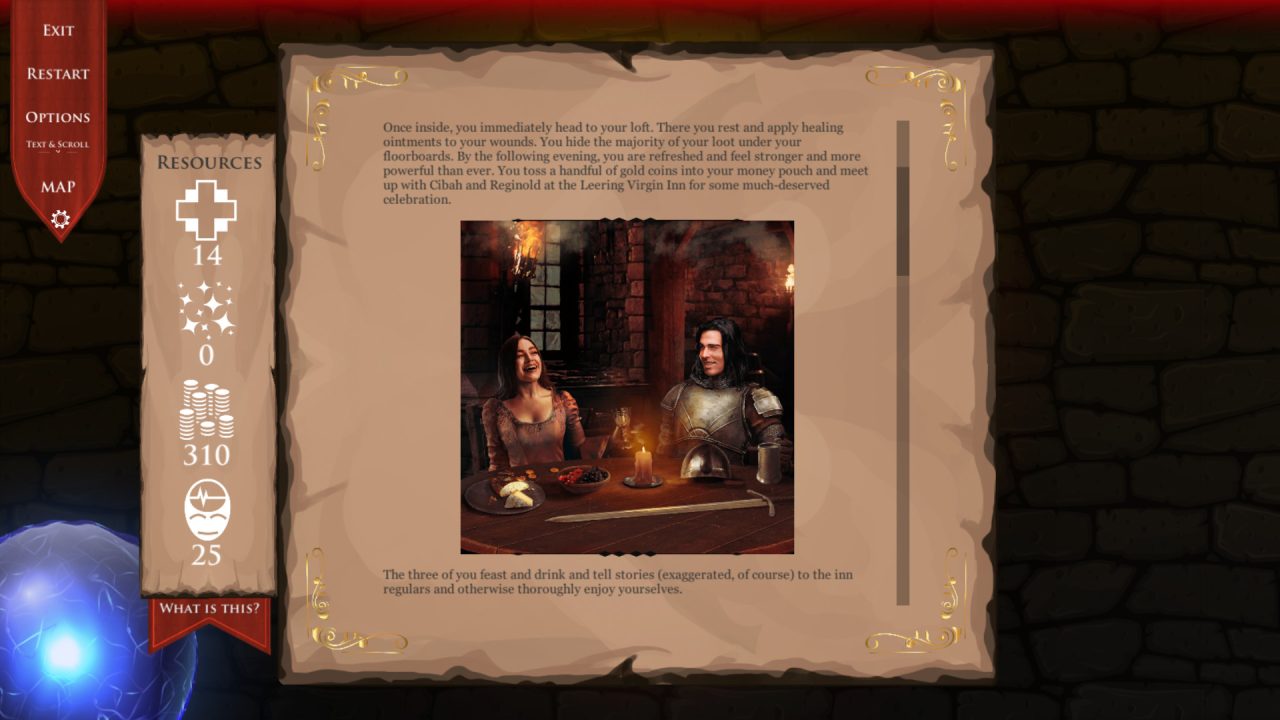 Dnd Adventure Wizard's Choice Screenshot of Laughing and Pleasantries at an Inn