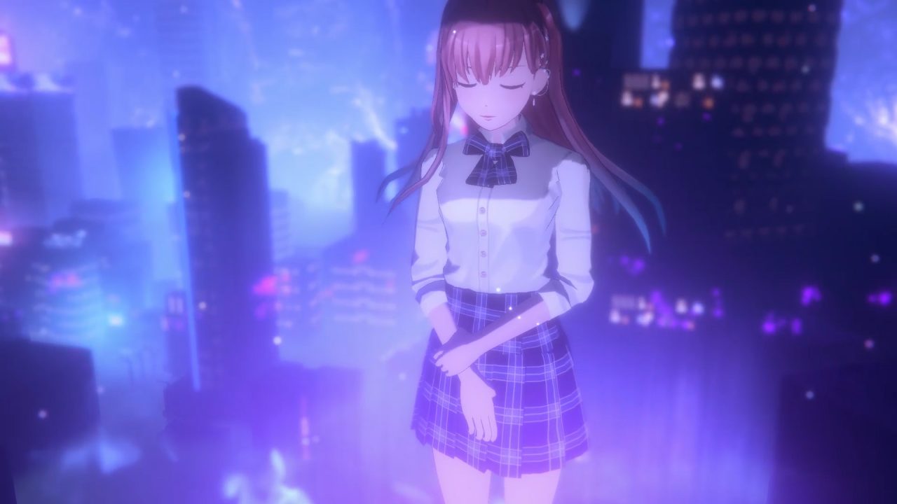 Yuna looking pensive in Eternights.