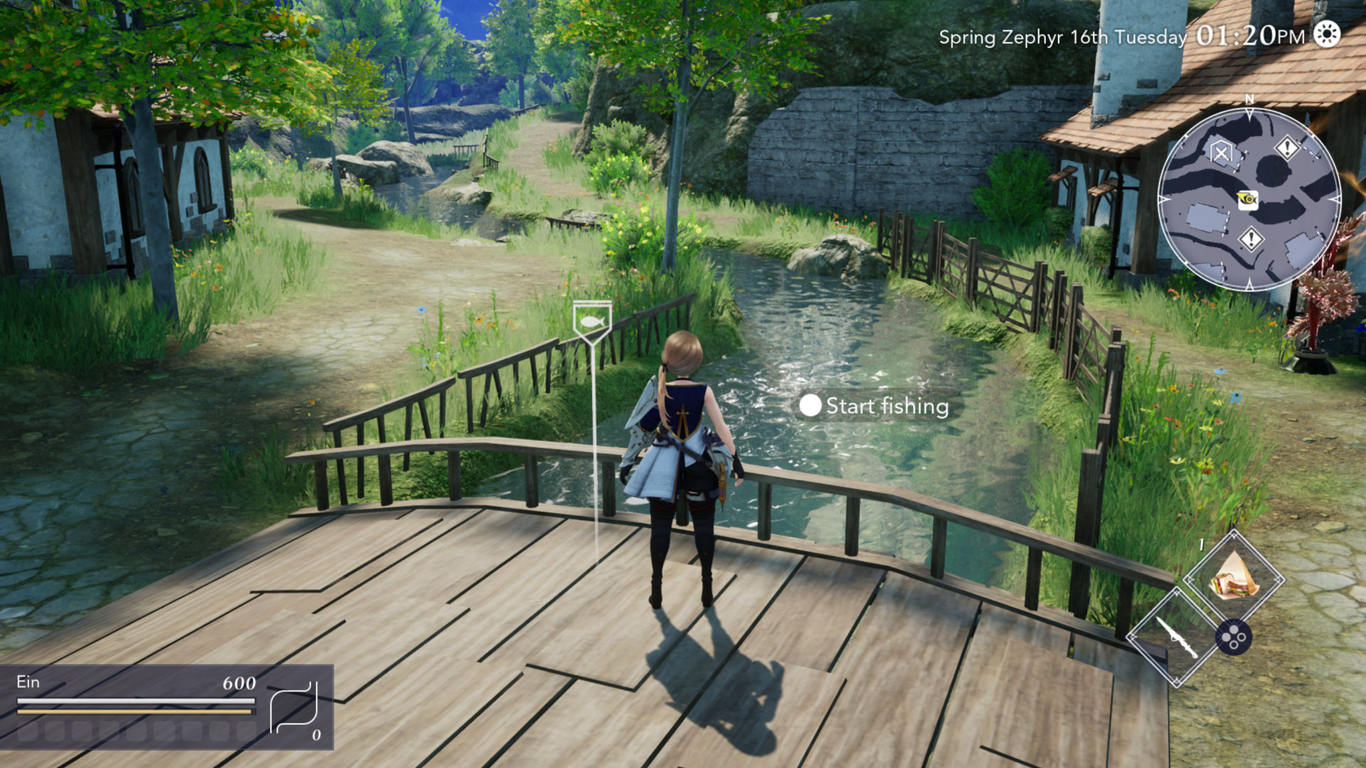 A view from a bridge in Harvestella.