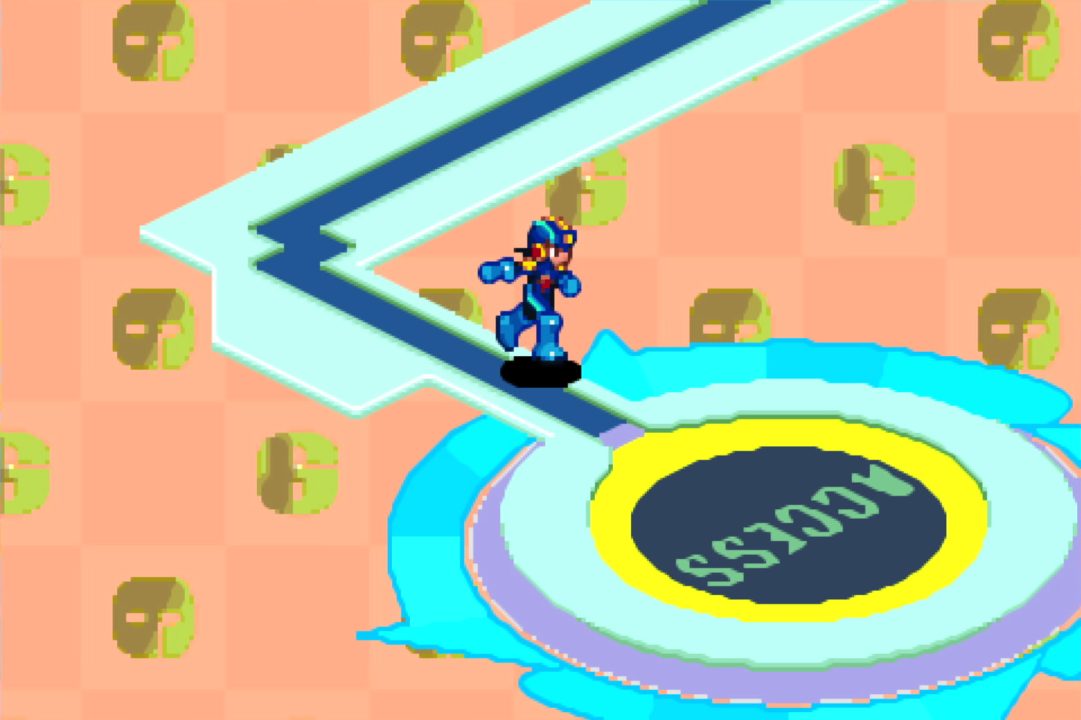 Mega Man runs in Mega Man Battle Network Legacy Collection.