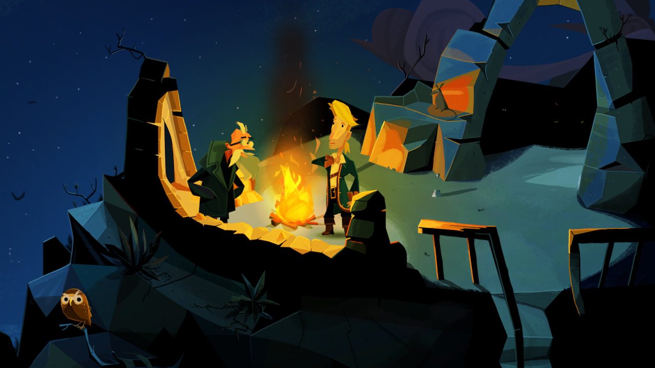 Return to Monkey Island Screenshot featuring a familiar scene at the lookout point on Mêlée Island™.