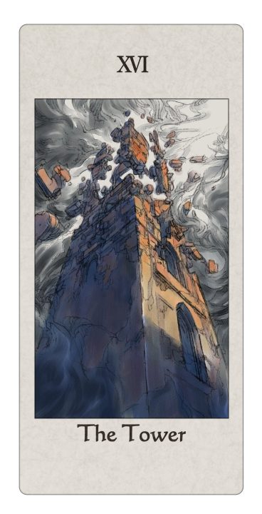 Tactics Ogre Reborn Artwork 015 The Tower Tarot Card
