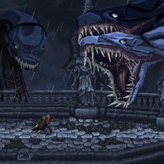 Screenshot of a boss fight in The Last Faith